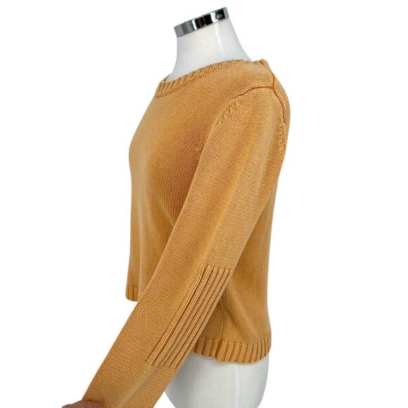 Tyler Bōe Mineral Wash Cotton Button-Back Crewneck Sweater Yellos Size Medium - Picture 6 of 12